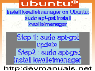 Install kwalletmanager on Ubuntu: sudo apt-get install kwalletmanager