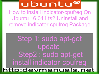 How to install indicator-cpufreq On Ubuntu 16.04 Lts? Uninstall and remove indicator-cpufreq Package
