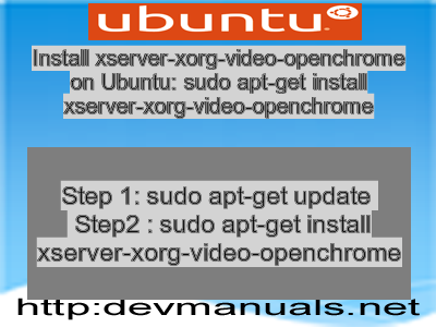 Install xserver-xorg-video-openchrome on Ubuntu: sudo apt-get install xserver-xorg-video-openchrome