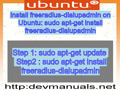 Install freeradius-dialupadmin on Ubuntu: sudo apt-get install freeradius-dialupadmin