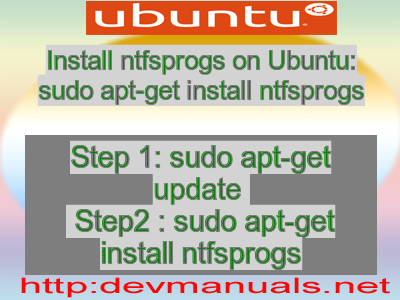 Install ntfsprogs on Ubuntu: sudo apt-get install ntfsprogs