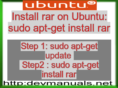 Install rar on Ubuntu: sudo apt-get install rar