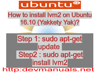 How to install lvm2 on Ubuntu 16.10 (Yakkety Yak)?