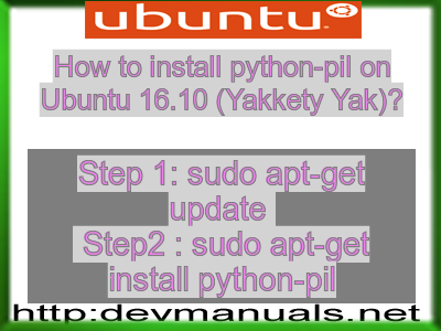 python pil install ubuntu