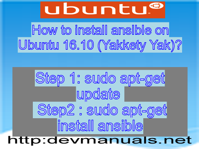 How to install ansible on Ubuntu 16.10 (Yakkety Yak)?