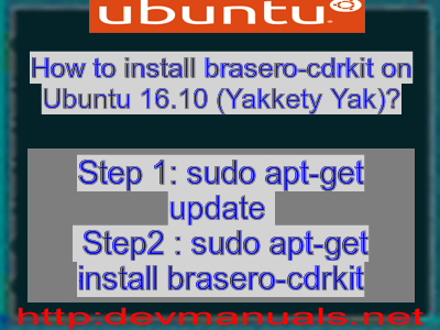 How to install brasero-cdrkit on Ubuntu 16.10 (Yakkety Yak)?
