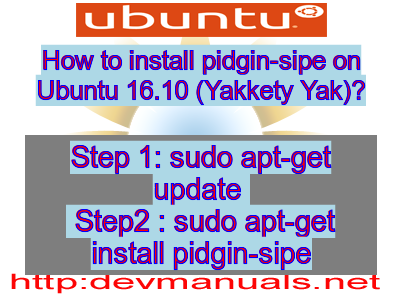 How to install pidgin-sipe on Ubuntu 16.10 (Yakkety Yak)?