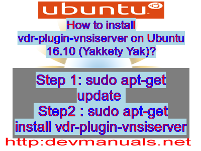 How to install vdr-plugin-vnsiserver on Ubuntu 16.10 (Yakkety Yak)?