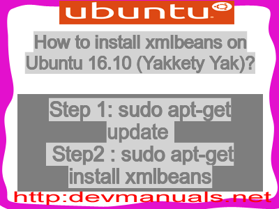 How to install xmlbeans on Ubuntu 16.10 (Yakkety Yak)?