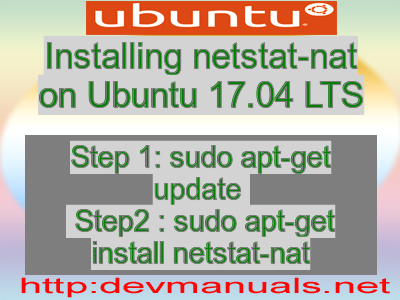 Installing netstat-nat on Ubuntu 17.04 LTS