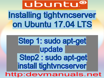 Installing tightvncserver on Ubuntu 17.04 LTS