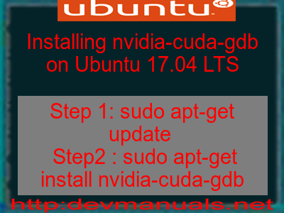 Installing nvidia-cuda-gdb on Ubuntu 17.04 LTS