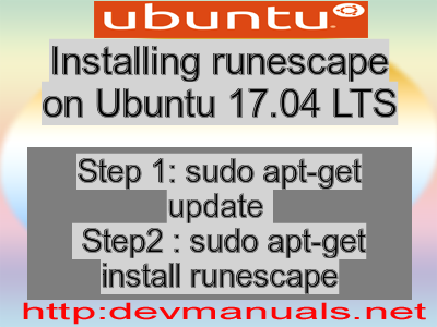 Installing runescape on Ubuntu 17.04 LTS