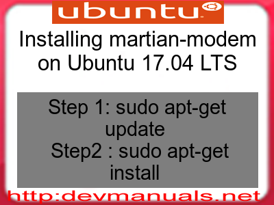Installing martian-modem on Ubuntu 17.04 LTS