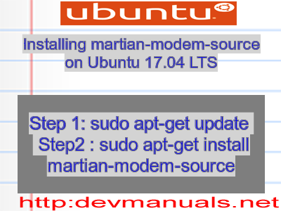 Installing martian-modem-source on Ubuntu 17.04 LTS