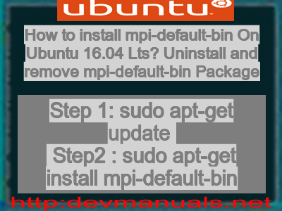how to install mpi on ubuntu how to install mpi on ubuntu