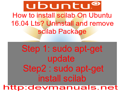 How to install scilab On Ubuntu 16.04 Lts? Uninstall and remove scilab Package