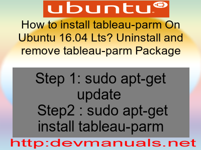recipe to install tableau