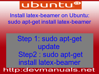 Install latex-beamer on Ubuntu: sudo apt-get install latex-beamer
