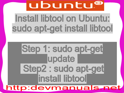 Install libtool on Ubuntu: sudo apt-get install libtool