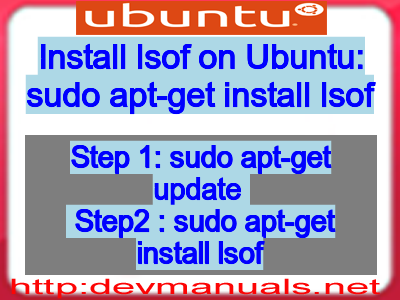 Install lsof on Ubuntu: sudo apt-get install lsof