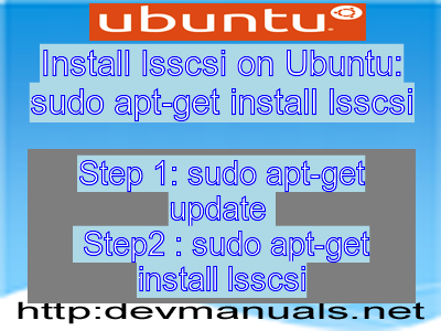 Install lsscsi on Ubuntu: sudo apt-get install lsscsi