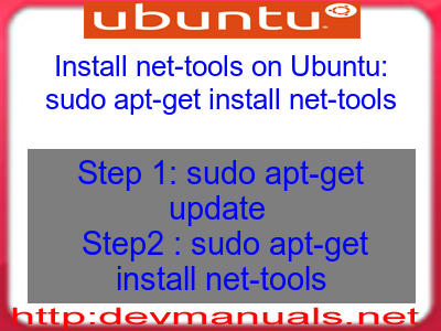 Install net-tools on Ubuntu: sudo apt-get install net-tools