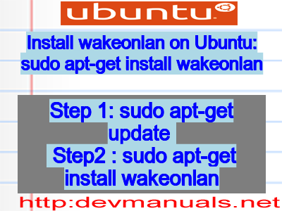 ubuntu wakeonlan command not found ubuntu wakeonlan command not found