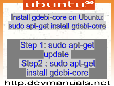Install gdebi-core on Ubuntu: sudo apt-get install gdebi-core