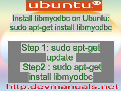 Install libmyodbc on Ubuntu: sudo apt-get install libmyodbc