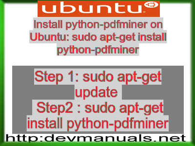 Install python-pdfminer on Ubuntu: sudo apt-get install python-pdfminer