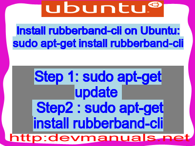 Install rubberband-cli on Ubuntu: sudo apt-get install rubberband-cli
