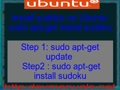 Install sudoku on Ubuntu: sudo apt-get install sudoku